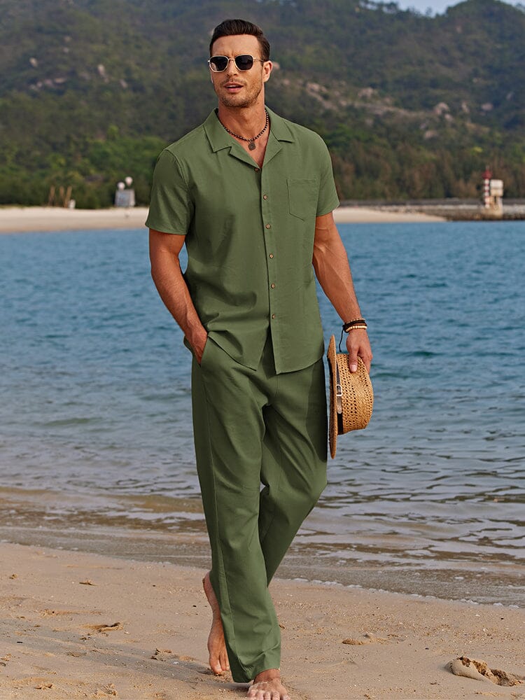 Casual linen beach set