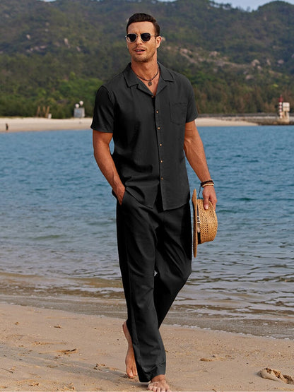 Casual linen beach set