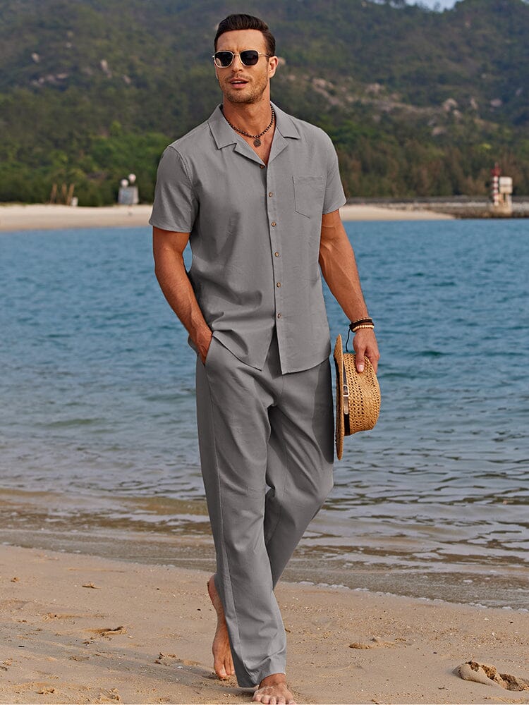 Casual linen beach set