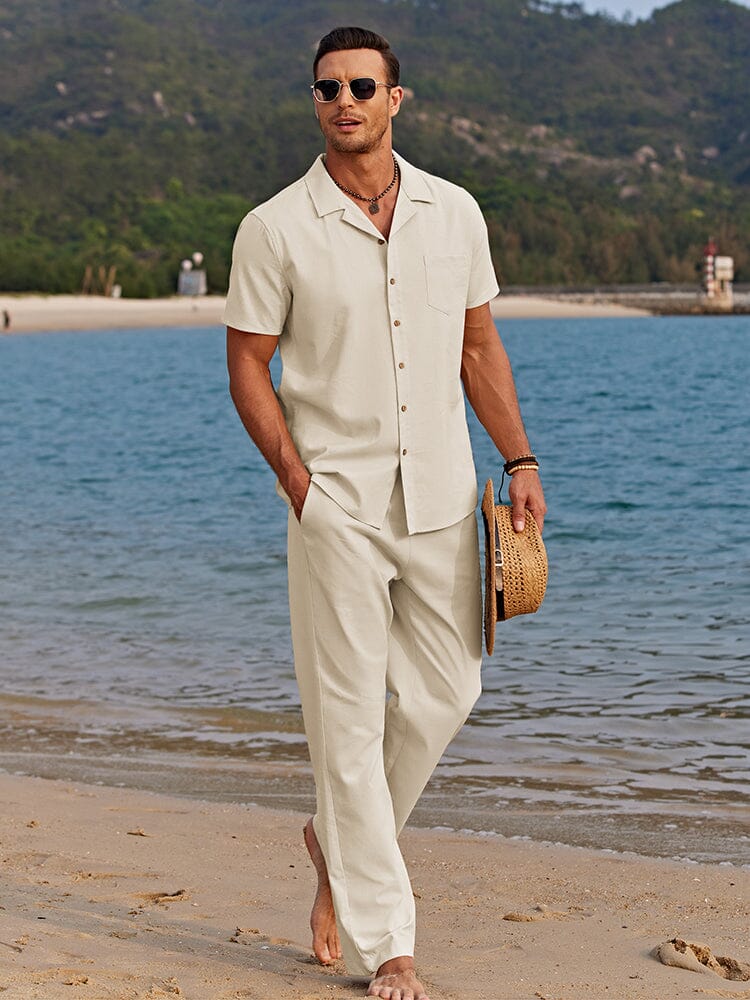 Casual linen beach set