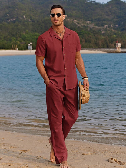 Casual linen beach set